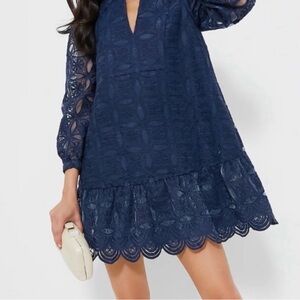 Tuckernuck Palmerston Navy Lace Dress